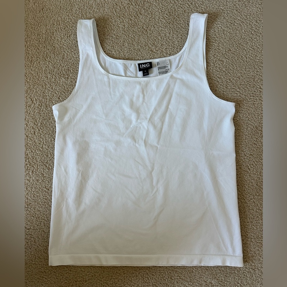 INC International Concepts Women's Classic White Tank Top - Never worn